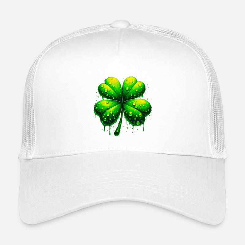 Vierblättriges Kleeblatt - Kinder Trucker-Cap - Weiß
