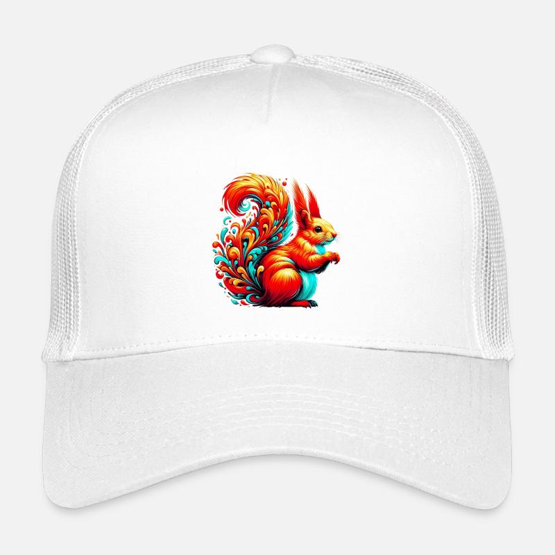 Eichhörnchen - Kinder Trucker-Cap - Weiß