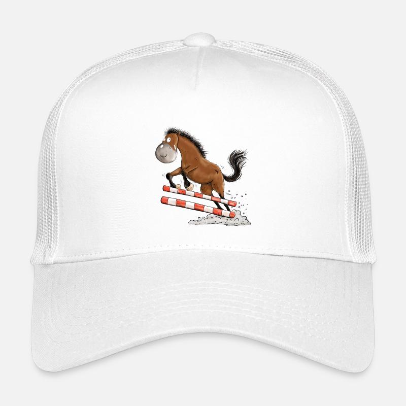 Witziges Springpferd Springreiten Tunier Pferd Kinder Trucker-Cap