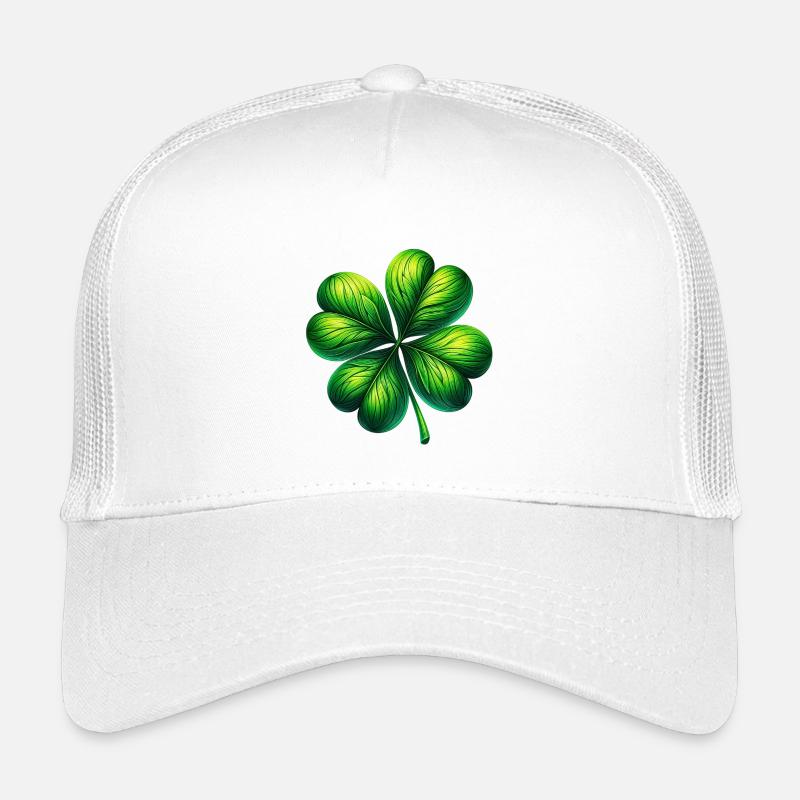 Vierblättriges Kleeblatt - Kinder Trucker-Cap - Weiß