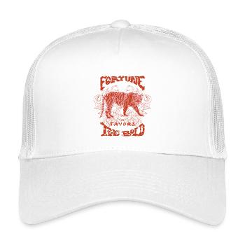 FORTUNE FAVORS THE BOLD - Kids’ Trucker Cap - white - Front