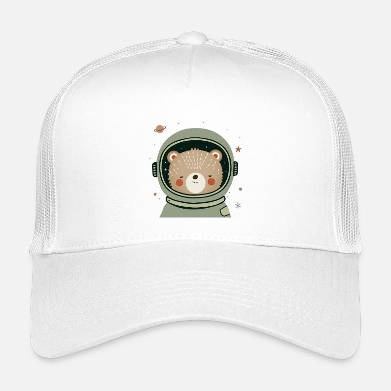 Bear as Astronaut – Playful Animal Illustration Kids’ Trucker Cap