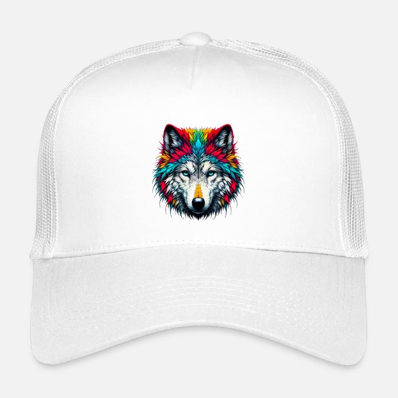 Wolf - Kinder Trucker-Cap - Weiß