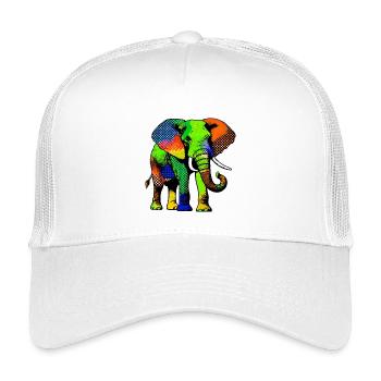 Elefant - Kinder Trucker-Cap - Weiß - Vorne