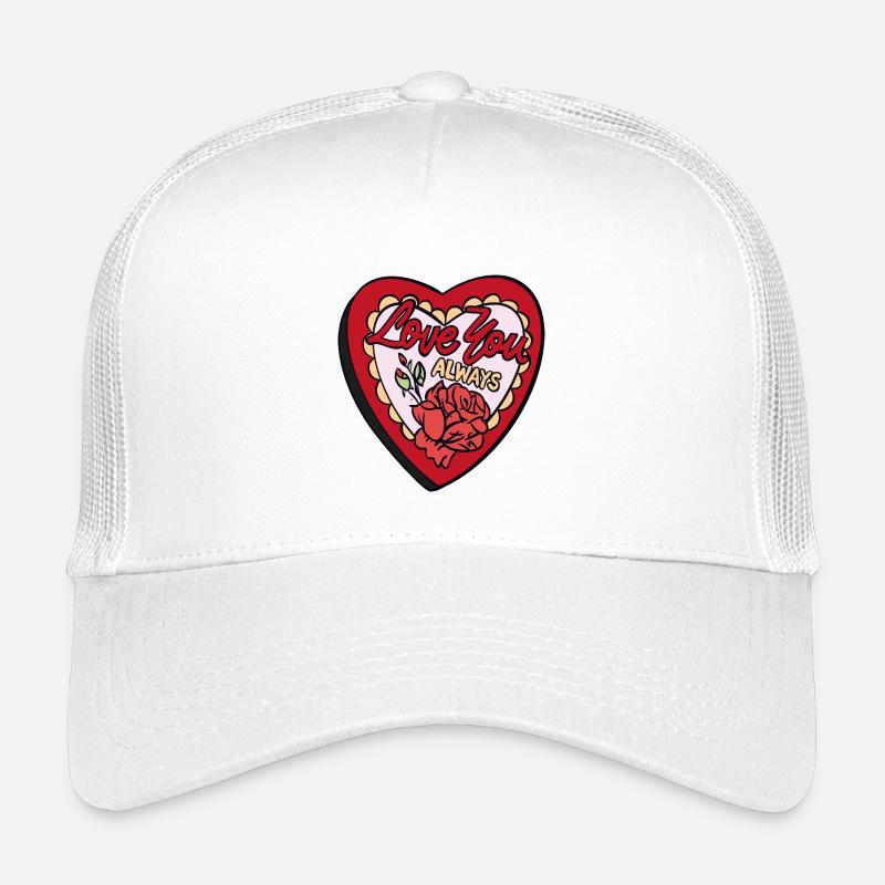 Love You Always – Romantisches Retro-Herz - Kinder Trucker-Cap - Weiß