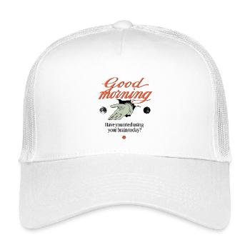 Good Morning – Vintage Gentleman Hand - Kids’ Trucker Cap - white - Front