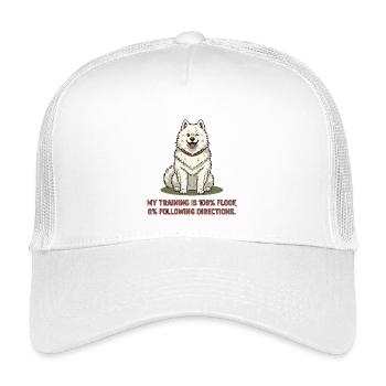 Mon entraînement : 100 % pelucheux, 0 % suivre les instructions - Casquette trucker enfant - blanc - Devant