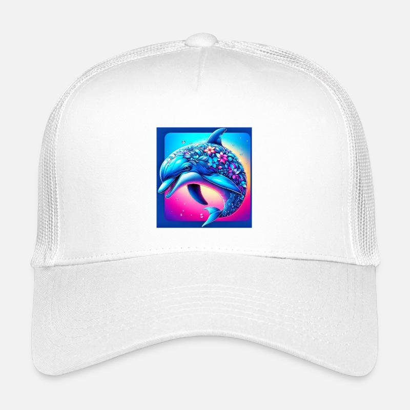Delfin - Kinder Trucker-Cap - Weiß