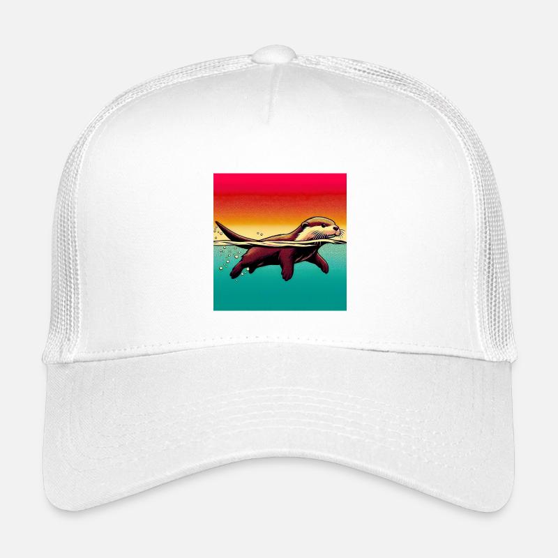 Otter - Kinder Trucker-Cap - Weiß