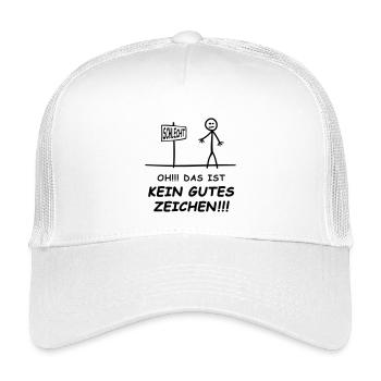 Oh das ist kein gutes Zeichen Funshirt  - Kinder Trucker-Cap - Weiß - Vorne
