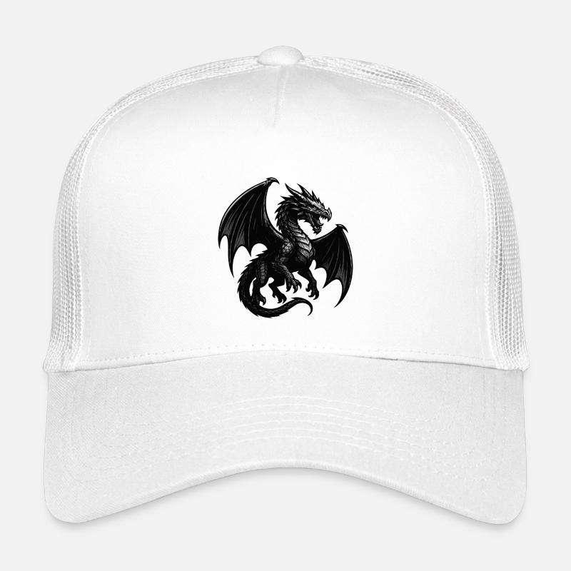 Drache im Malflug - Kinder Trucker-Cap - Weiß