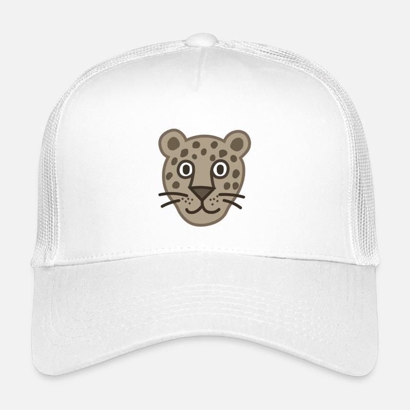 Niedliche Leopardengesicht Karikatur Kinder Trucker-Cap