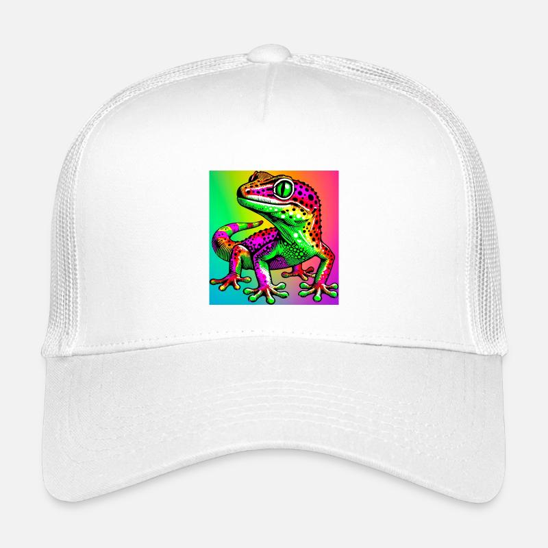 Gecko - Kinder Trucker-Cap - Weiß