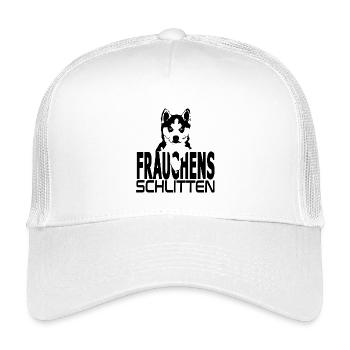 Mystischer Huskyblick - Frauchens Schitten - Kinder Trucker-Cap - Weiß - Vorne