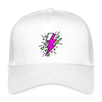 Contemporary Violet and Green Ray - Kids’ Trucker Cap - white - Front