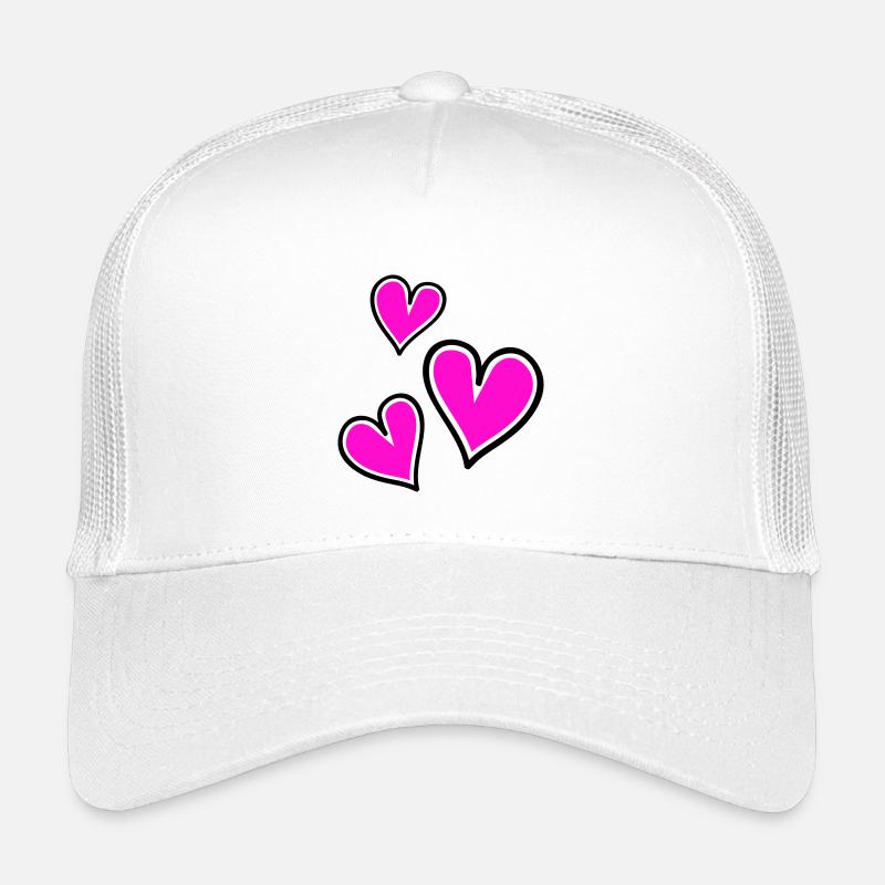 Leuchtende Pink Herz Muster Kinder Trucker-Cap