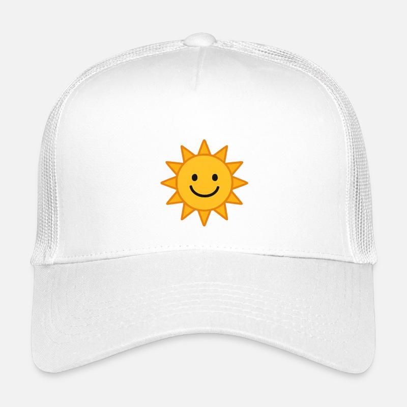 Lächelnde Sonne Illustration - Kinder Trucker-Cap - Weiß