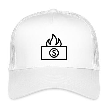 Burning Money - Kids’ Trucker Cap - white - Front