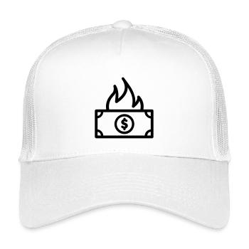 Burning Money - Kids’ Trucker Cap - white - Front