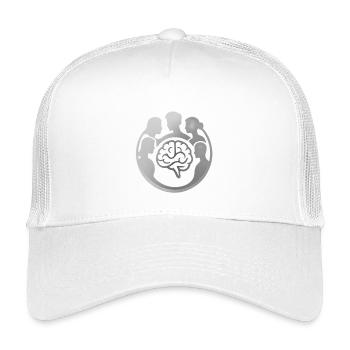 Cerveau dans le cercle des têtes - Casquette trucker enfant - blanc - Devant