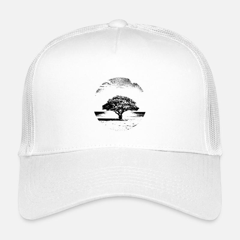 Baum-Skizze - Kinder Trucker-Cap - Weiß