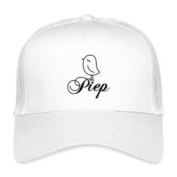 Spatz Piep – Piepmatz Vogel Cartoon Motiv - Kinder Trucker-Cap - Weiß - Vorne