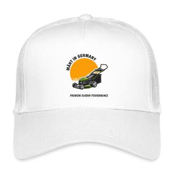 Tondre en Allemagne – Premium Garden Performance - Casquette trucker enfant - blanc - Devant
