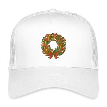 Pilz-Festkranz - Kinder Trucker-Cap - Weiß - Vorne