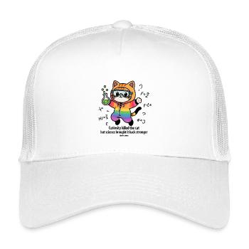 Curiosity killed the cat, but science brought it - Casquette trucker enfant - blanc - Devant