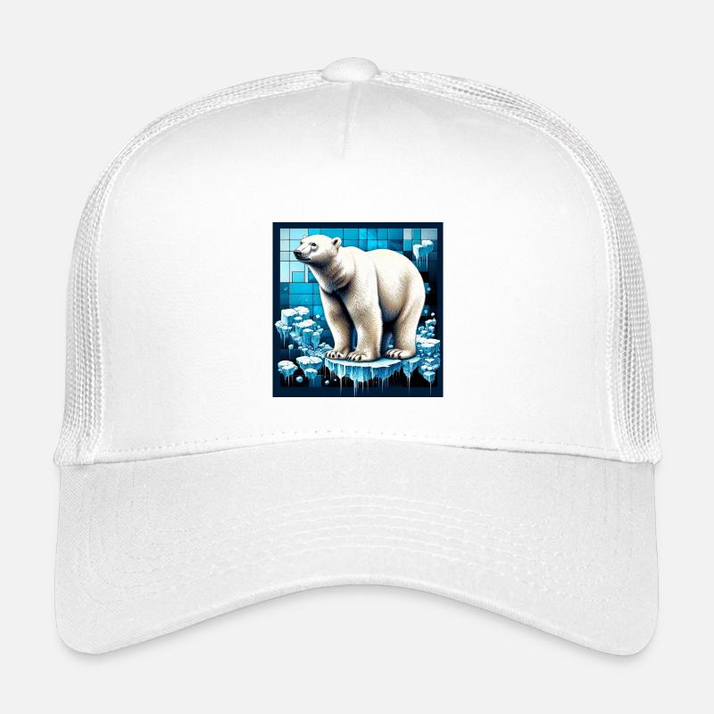ours blanc - Casquette trucker enfant - blanc