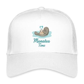 Seekuh Meerestier Ozean liebt Tee - Kinder Trucker-Cap - Weiß - Vorne