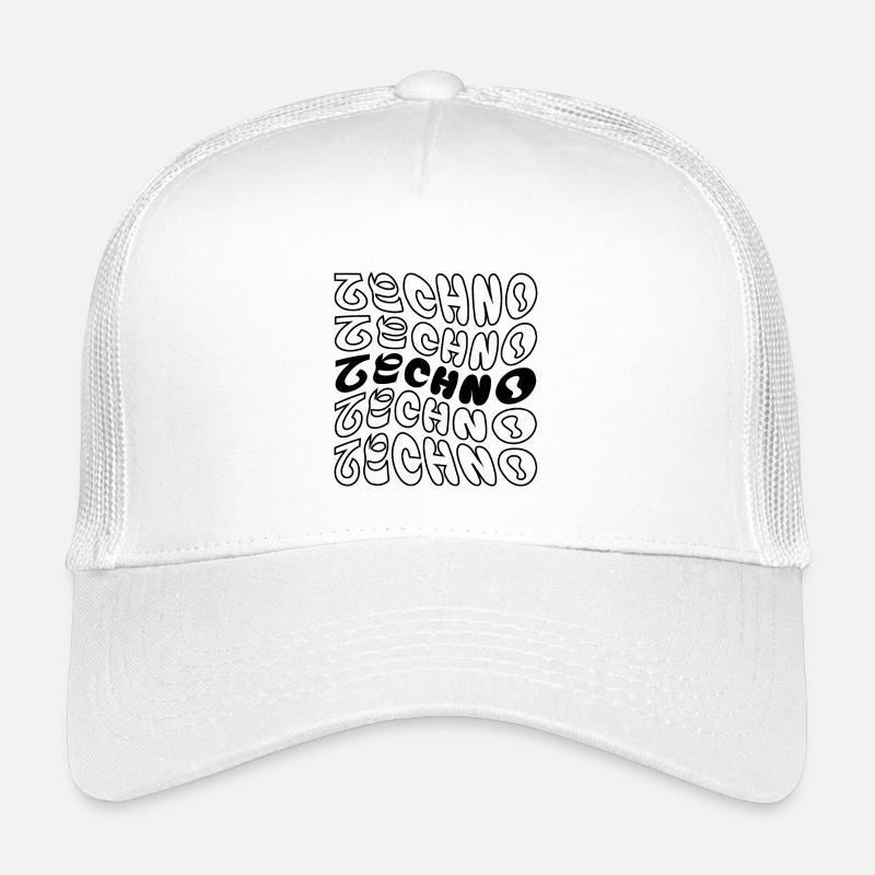 Wellenförmiges Techno-Logo-Design. Kinder Trucker-Cap
