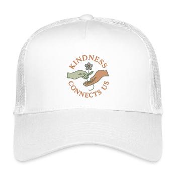 Friendliness unites us - Kids’ Trucker Cap - white - Front