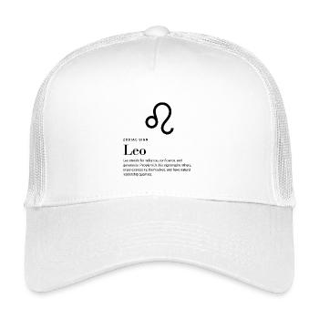 Leo - Zodiac Sign - Kinder Trucker-Cap - Weiß - Vorne