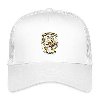 Honey Aura Bee 2026 Stay Busy - Kids’ Trucker Cap - white - Front