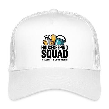 Lustiges Putzen Design - Kinder Trucker-Cap - Weiß - Vorne