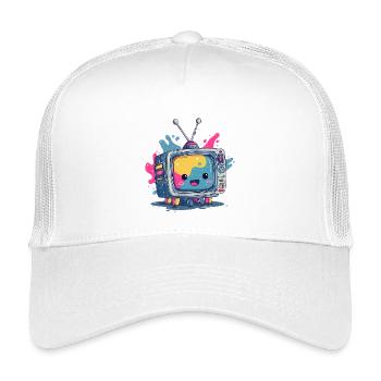 Un ami de la télé coloré - Casquette trucker enfant - blanc - Devant