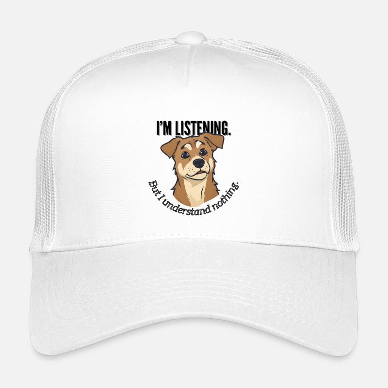 Ich höre das Hunde-Meme - Kinder Trucker-Cap - Weiß