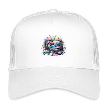 Retro Signal Rainbow TV T-Shirt-Logo - Kinder Trucker-Cap - Weiß - Vorne
