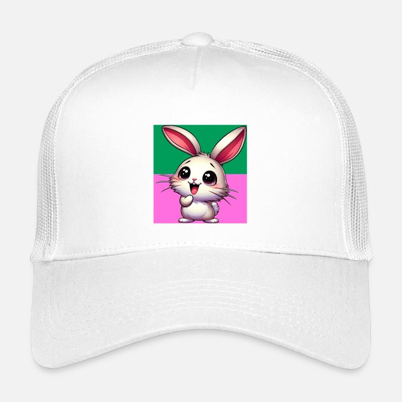 Kaninchen - Kinder Trucker-Cap - Weiß