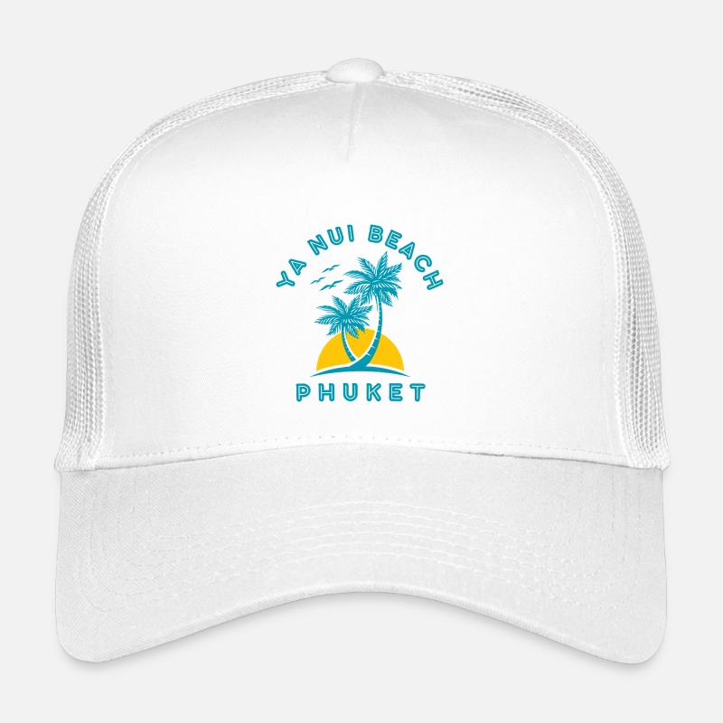 Phuket Beach Palm Sunset - Kids’ Trucker Cap - white
