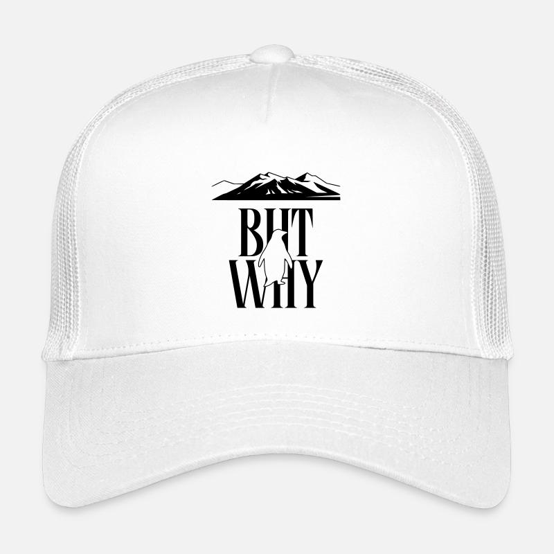 But Why Penguin Meme Minimalist Art Kids’ Trucker Cap
