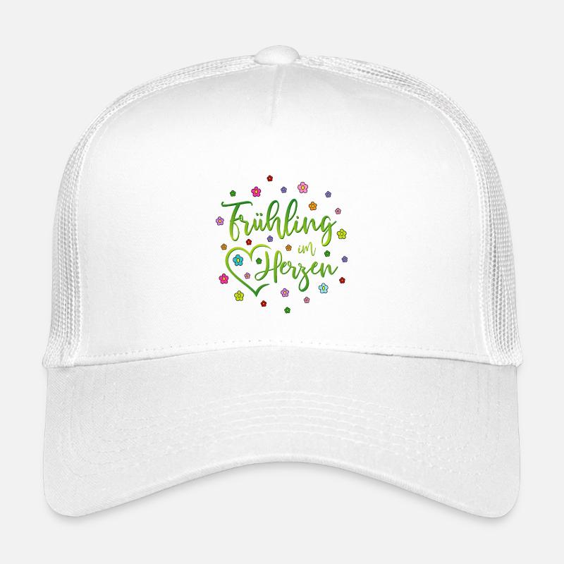 Frühling im Herzen - Kinder Trucker-Cap - Weiß