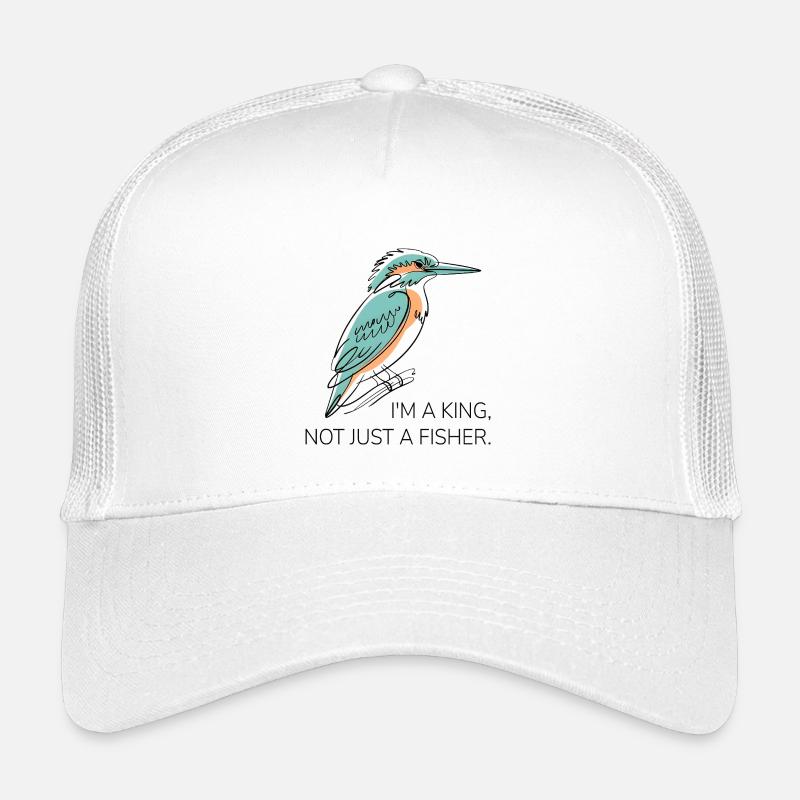 I’m a King – Eisvogel Wortspiel Design - Kinder Trucker-Cap - Weiß