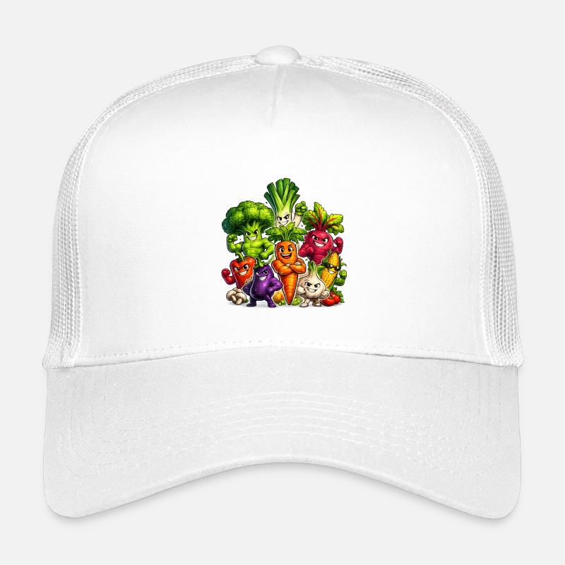 Strong vegetables in a comic look Kids’ Trucker Cap
