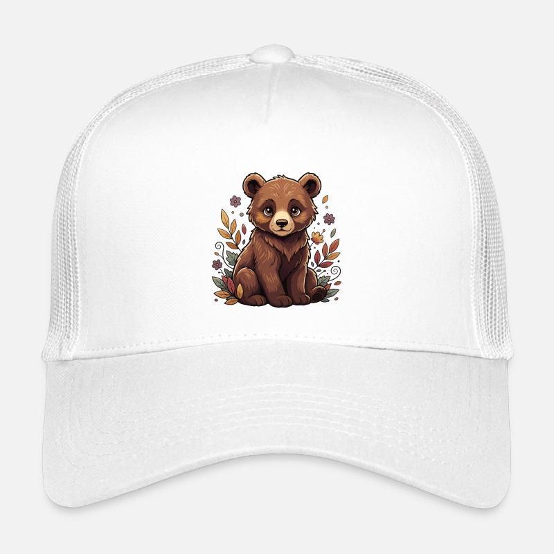 Petit ourson dans la forêt d’automne Casquette trucker enfant