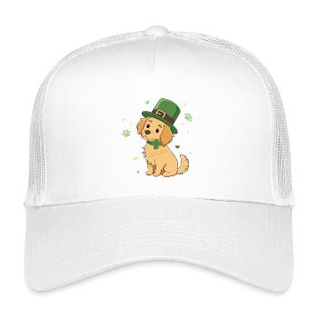 Lucky Irish Puppy - Kids’ Trucker Cap - white - Front