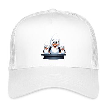 Pinguin Familien Trio Cartoon - Kinder Trucker-Cap - Weiß - Vorne