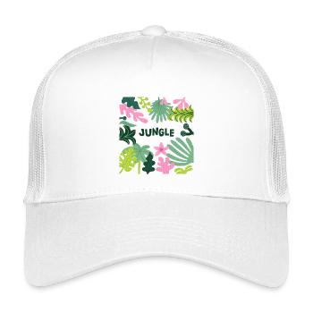 Jungle Tropical Leaves Pattern Nature Design - Kinder Trucker-Cap - Weiß - Vorne
