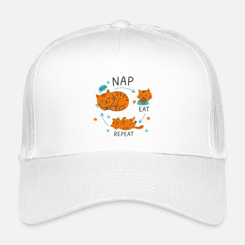 Conception de chat Manger Répétition Sieste Casquette trucker enfant